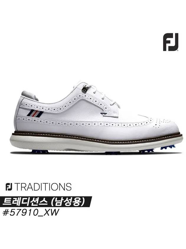 Men's Traditions Golf Shoes Low Top Sneakers White - FOOTJOY - BALAAN 3