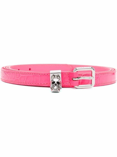 Skull Leather Belt Pink - ALEXANDER MCQUEEN - BALAAN 2