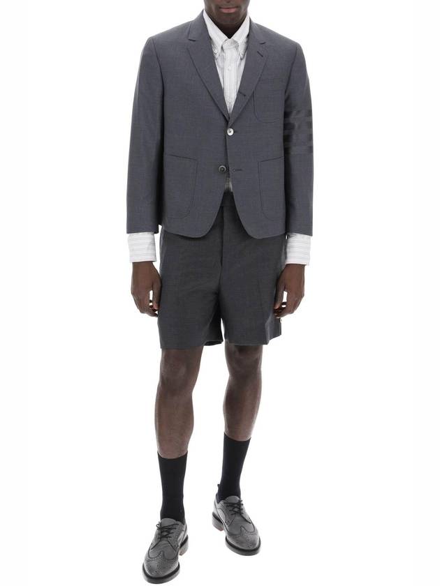 4 Bar Stripe Wool Jacket Dark Jacket - THOM BROWNE - BALAAN 3