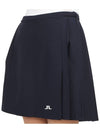 Women's SIERRA Pleated Skirt Navy - J.LINDEBERG - BALAAN 9