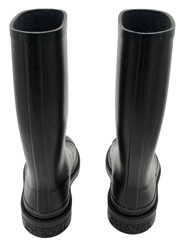 Rain Boots 24 Workshop Two Tone Brown Black - CHANEL - BALAAN 2