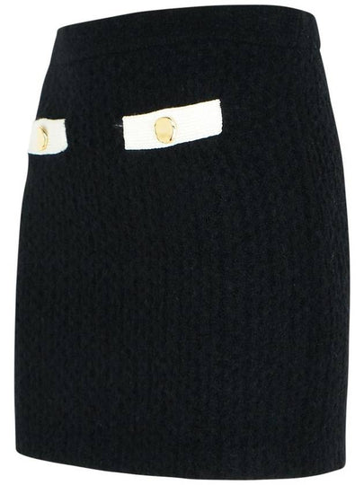 Self-Portrait Black Alpaca Blend Skirt - SELF PORTRAIT - BALAAN 2