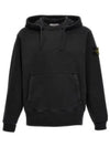 Men's Oversized Cotton Hoodie Black - STONE ISLAND - BALAAN 2