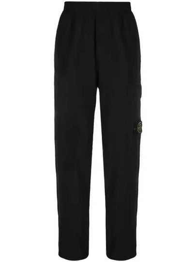 Logo Patch Cargo Track Pants Black - STONE ISLAND - BALAAN 2