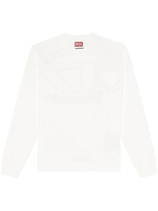 Men's Logo Embroidery Sweatshirt White - DIESEL - BALAAN 1