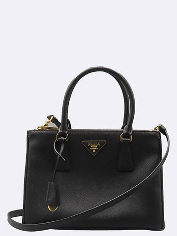 Women s Gold Logo Tote Bag and Cross Black 1BA863 - PRADA - BALAAN 1