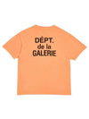 Logo Print Cotton Short Sleeve T-Shirt Flo Orange - GALLERY DEPT. - BALAAN 3