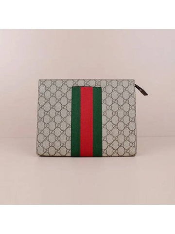 Supreme Three Stripes Web Clutch Bag 779882 KHN4N 9791 - GUCCI - BALAAN 1