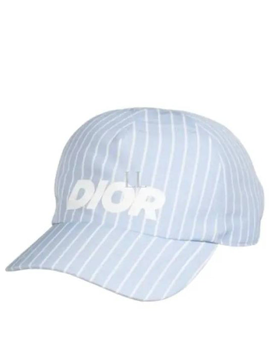 Logo Stripes Ball Cap Blue - DIOR - BALAAN 2