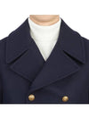 Best Wool Blend Double Coat Navy - GOLDEN GOOSE - BALAAN.