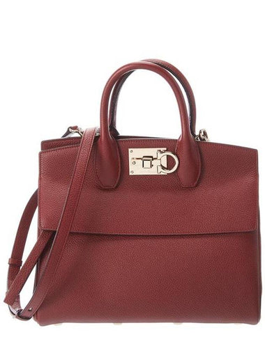 Studio Small Tote Bag Carmine - SALVATORE FERRAGAMO - BALAAN 1