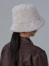 Raccoon Beige Fur Bucket Hat - DILETTANTISME - BALAAN 6