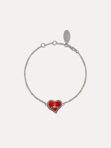 24SS Petra Heart Bracelet Red Color - VIVIENNE WESTWOOD - BALAAN 1