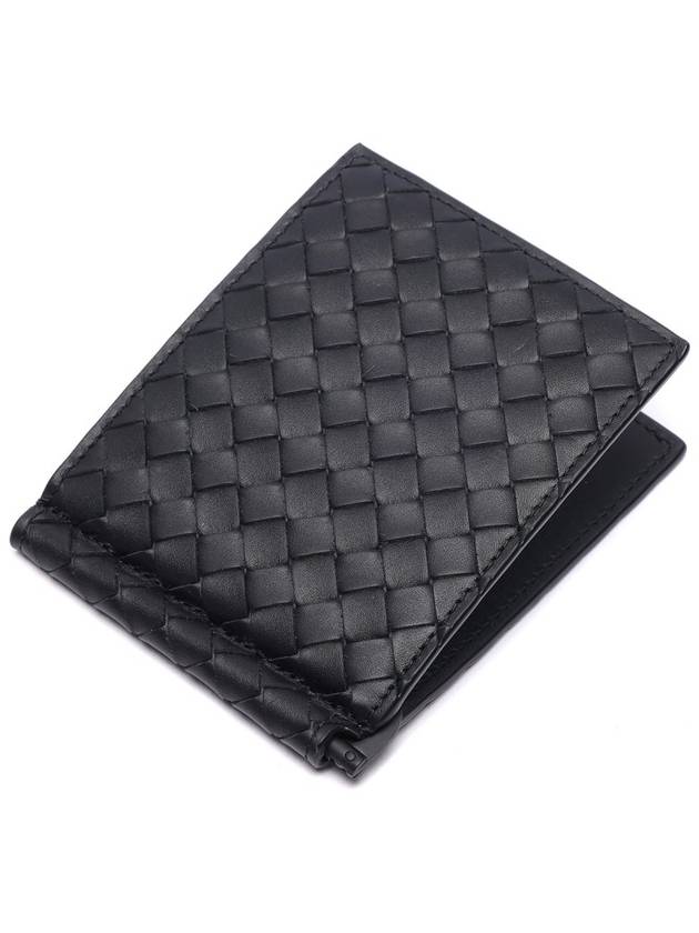 Intrecciato Money Clip Card Wallet Black - BOTTEGA VENETA - BALAAN 6