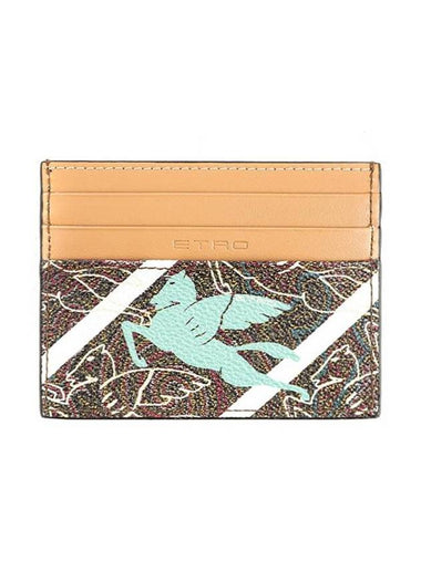 Pegasus Paisley Card Wallet Brown - ETRO - BALAAN 1