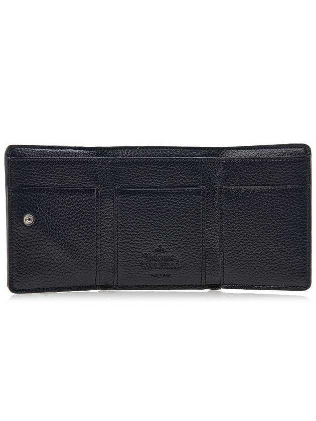 Vegan Biogreen Flap Small Half Wallet Black - VIVIENNE WESTWOOD - BALAAN 11