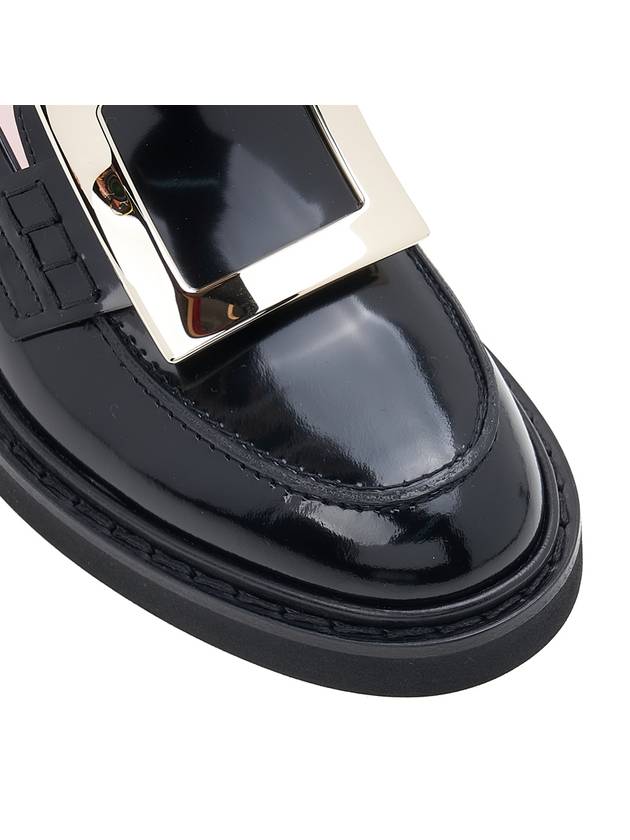 Viv' Rangers Metal Buckle Leather Loafers Black - ROGER VIVIER - BALAAN 10