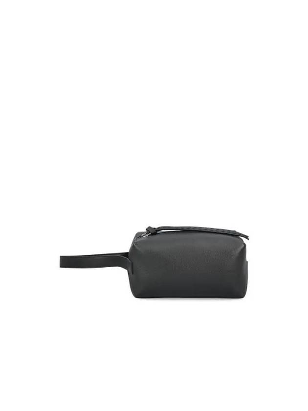 Roma Toiletry Leather Pouch Bag Black - FENDI - BALAAN 2