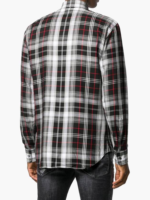 SS Viscose Flannel Check Shirt - DSQUARED2 - BALAAN 3