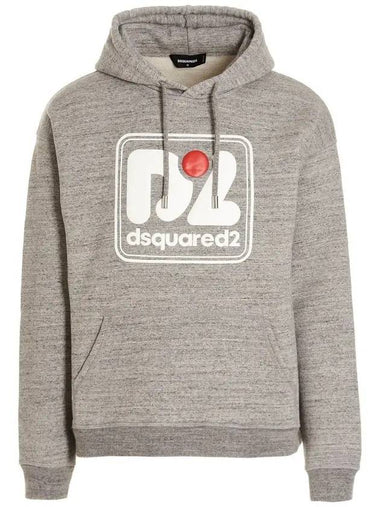 Logo Cotton Hood Gray - DSQUARED2 - BALAAN 1