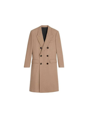 Boxy Coat Cashmere Cloth Dark Camel - CELINE - BALAAN 1