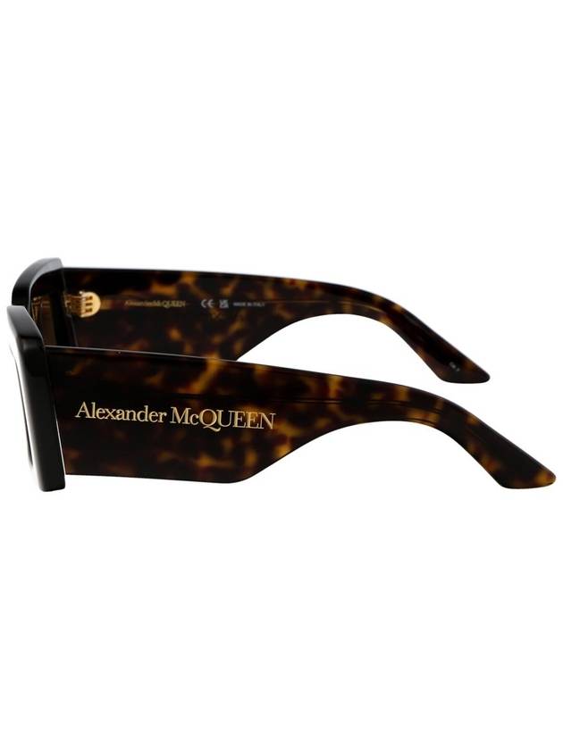 Eyewear Bold Tortoiseshell Rectangular Frame Sunglasses AM0433S - ALEXANDER MCQUEEN - BALAAN 4