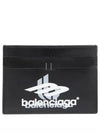 Logo Print Leather Card Wallet Black - BALENCIAGA - BALAAN 2