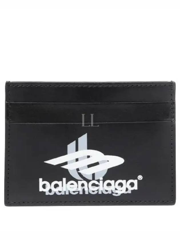 Logo Print Leather Card Wallet Black - BALENCIAGA - BALAAN 2