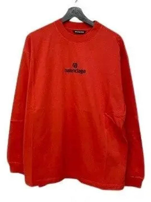 Logo Cotton Sweatshirt Red - BALENCIAGA - BALAAN 2