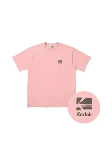 KODAK Apparel Big Logo Semi Overfit Short Sleeve T Shirt PINK - KODO - BALAAN 1