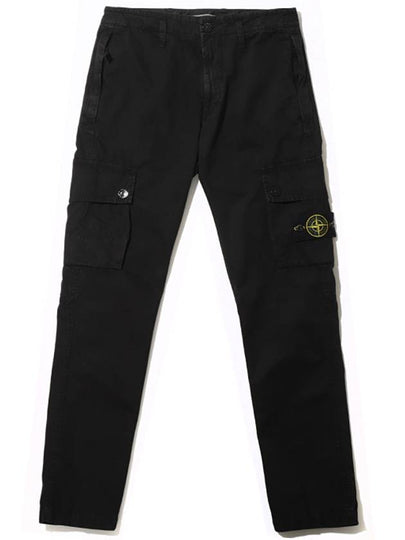 Men's Wappen Patch Cargo Track Pants Black - STONE ISLAND - BALAAN 2