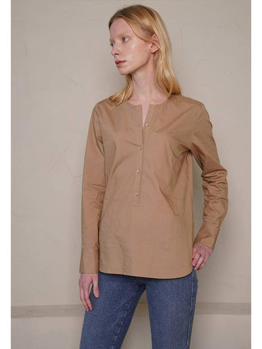 Julie Button Shirt Camel - LETTUCE - BALAAN 1