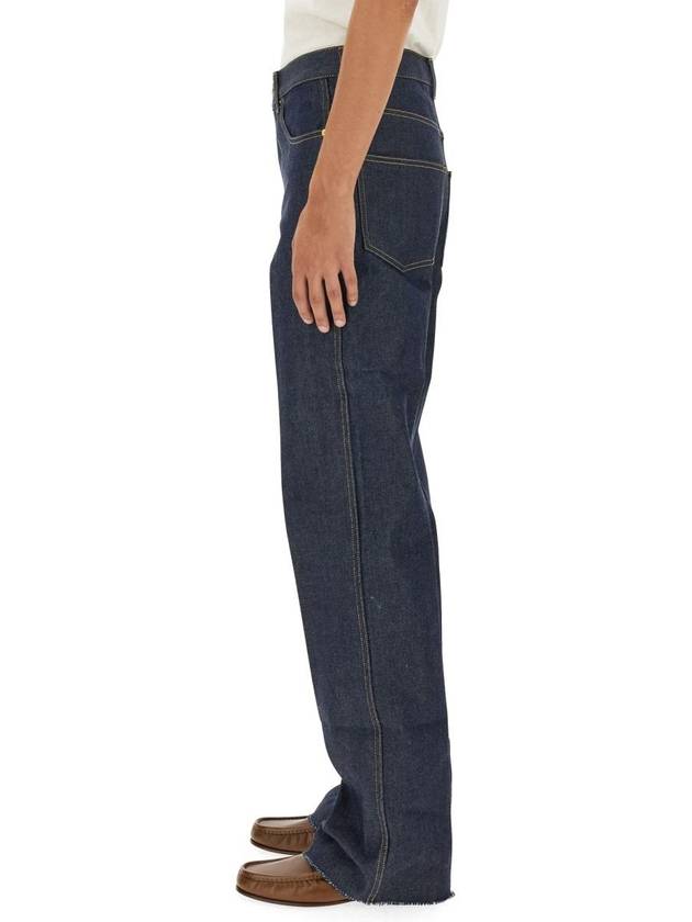 Mid Rise Straight Denim Jeans Blue - GUCCI - BALAAN 4