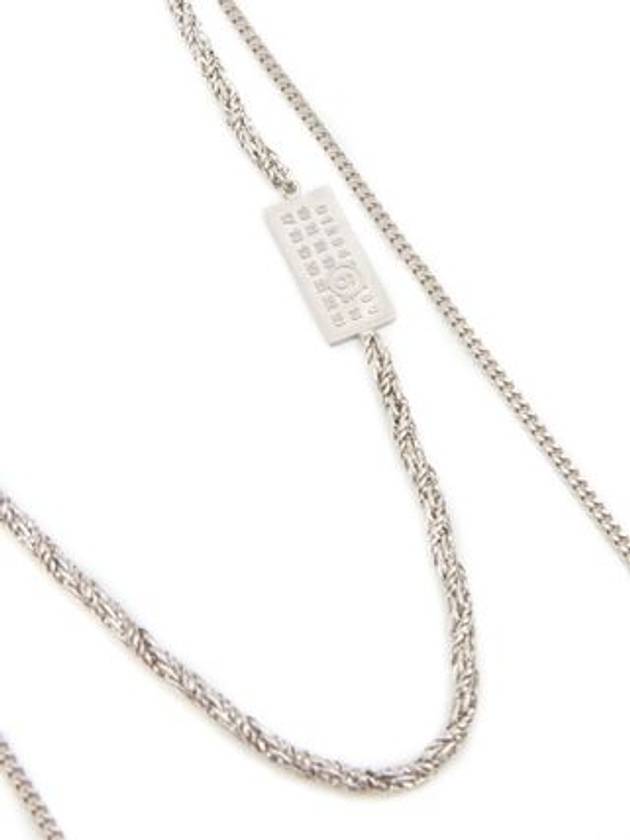 Embossed Numbering Chain Necklace Silver - MAISON MARGIELA - BALAAN 3