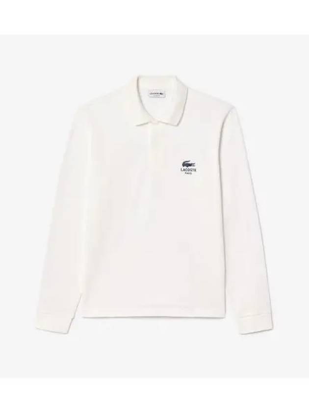 Men s soft branding long sleeve polo OFFWHITE off white - LACOSTE - BALAAN 1