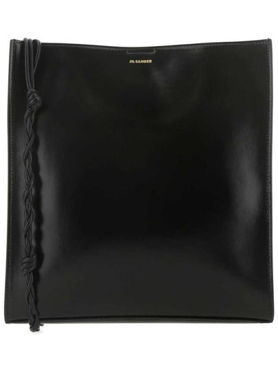 Tangle Medium Leather Cross Bag Black - JIL SANDER - BALAAN 2