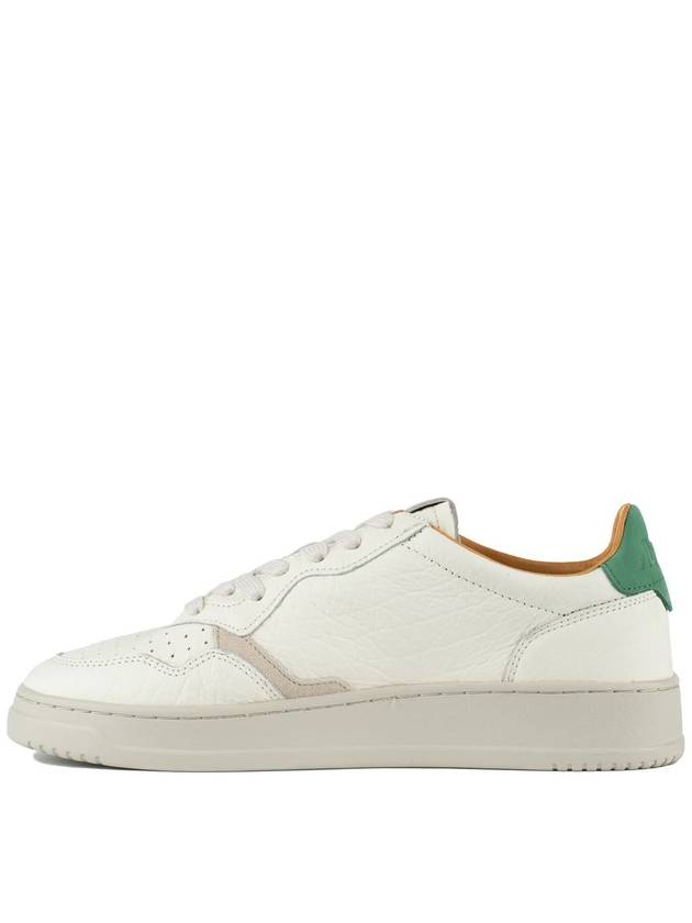 Autry Sneakers Medalist Low In Hammered Leather With Green Heel - AUTRY - BALAAN 2