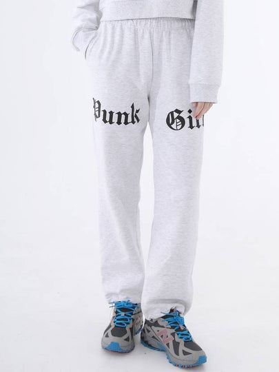 1 0 punk girl jogger pants LIGHT GRAY - CLUT STUDIO - BALAAN 2