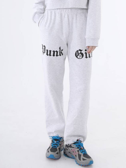 1 0 punk girl jogger pants LIGHT GRAY - CLUT STUDIO - BALAAN 2