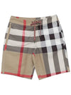 Check Swim Shorts Archive Beige - BURBERRY - BALAAN 3