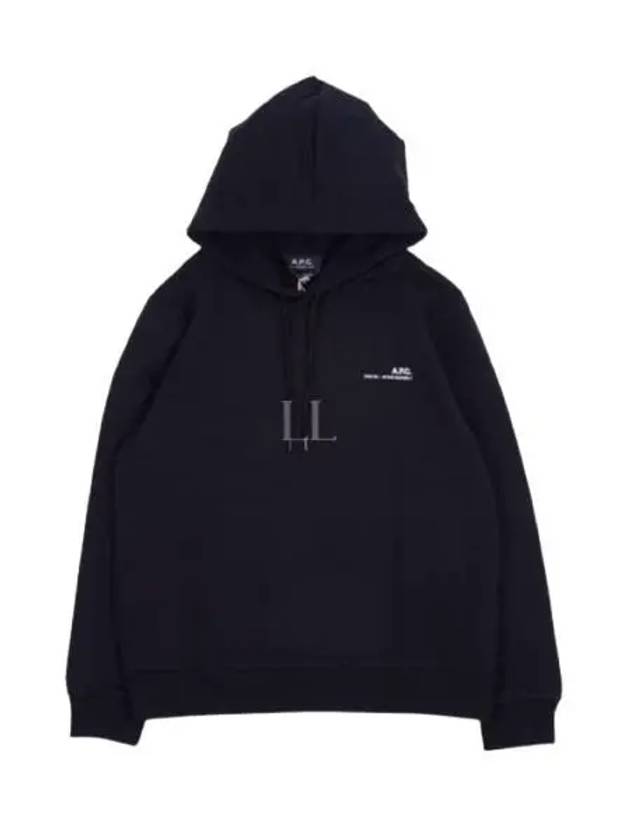 Women's Item Logo Print Hoodie Black - A.P.C. - BALAAN 2