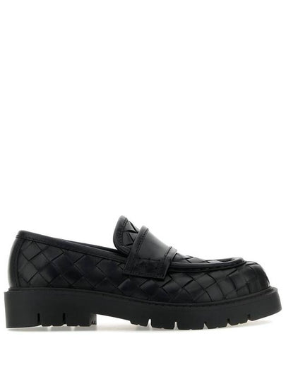 Haddock Leather Loafers Black - BOTTEGA VENETA - BALAAN 2