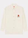 Men's Boke Flower Crest Oversized Long Sleeve Shirt Ivory - KENZO - BALAAN 2