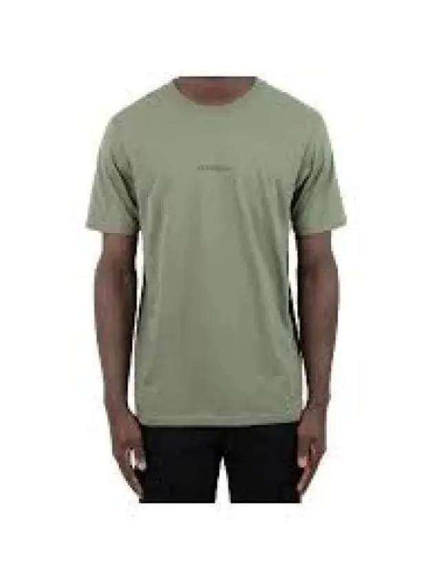 Logo Print Cotton Short Sleeve T-Shirt Bronze Green - CP COMPANY - BALAAN 2