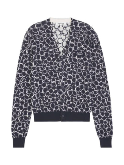 Abstract Daisy Jacquard Cardigan Navy - MAISON KITSUNE - BALAAN 2