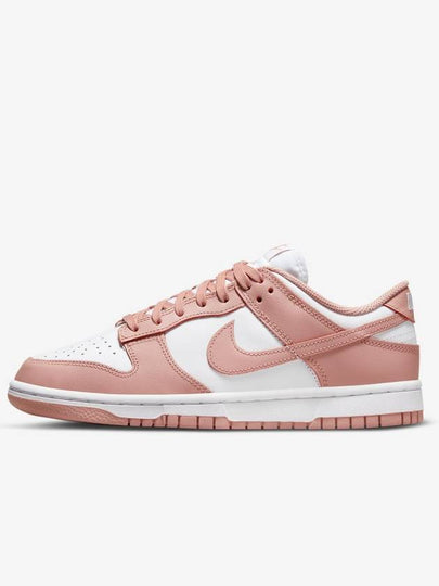 Women's Dunk Low Top Sneakers Rose Whisper - NIKE - BALAAN 2