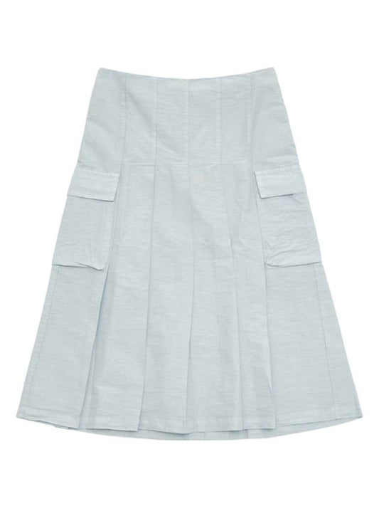 Pinet low waist midi pleated skirt light blue - PALOMA WOOL - BALAAN 1