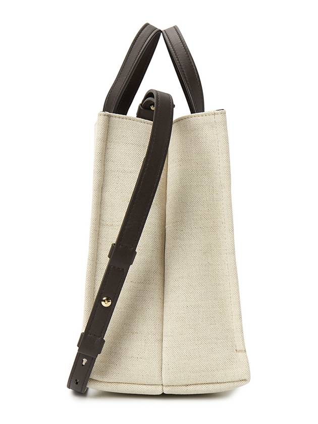 Logo Print Tote Bag Beige - SALVATORE FERRAGAMO - BALAAN 3