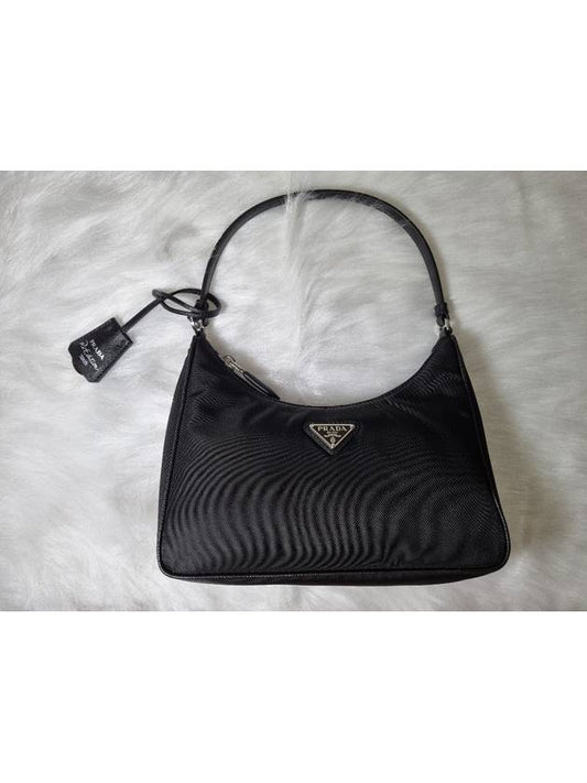 Re-Edition 2005 Silver Logo Re-Nylon Saffiano Mini Bag Black - PRADA - BALAAN 2