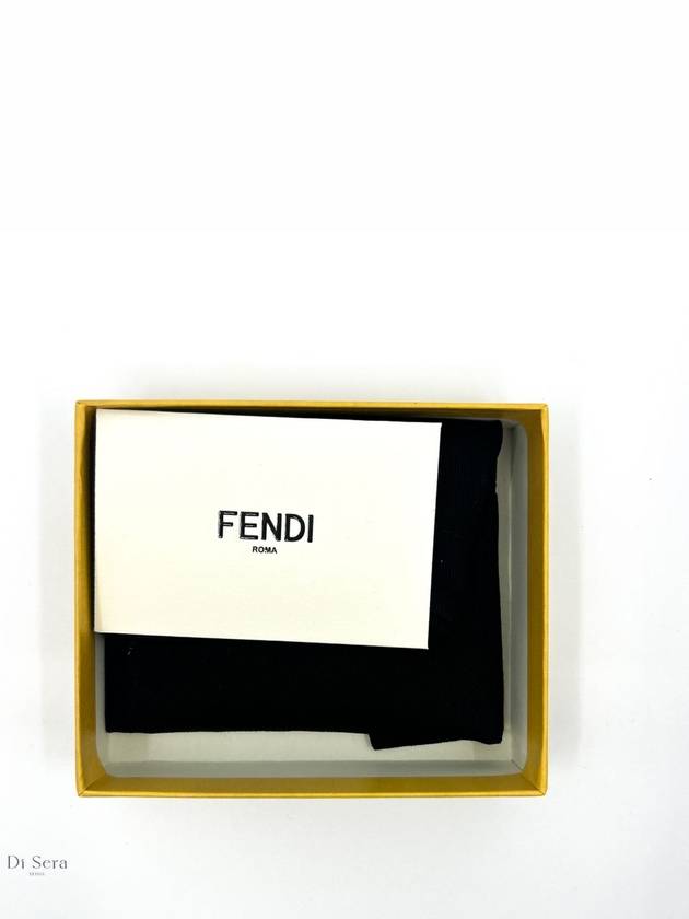 Logo Diamond Leather Card Wallet Brown - FENDI - BALAAN 4